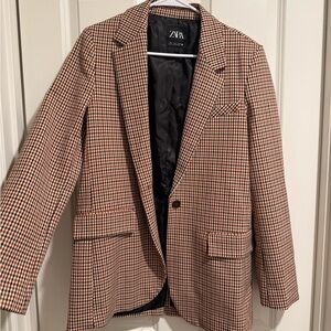 Zara Houndstooth Blazer – Women’s Small